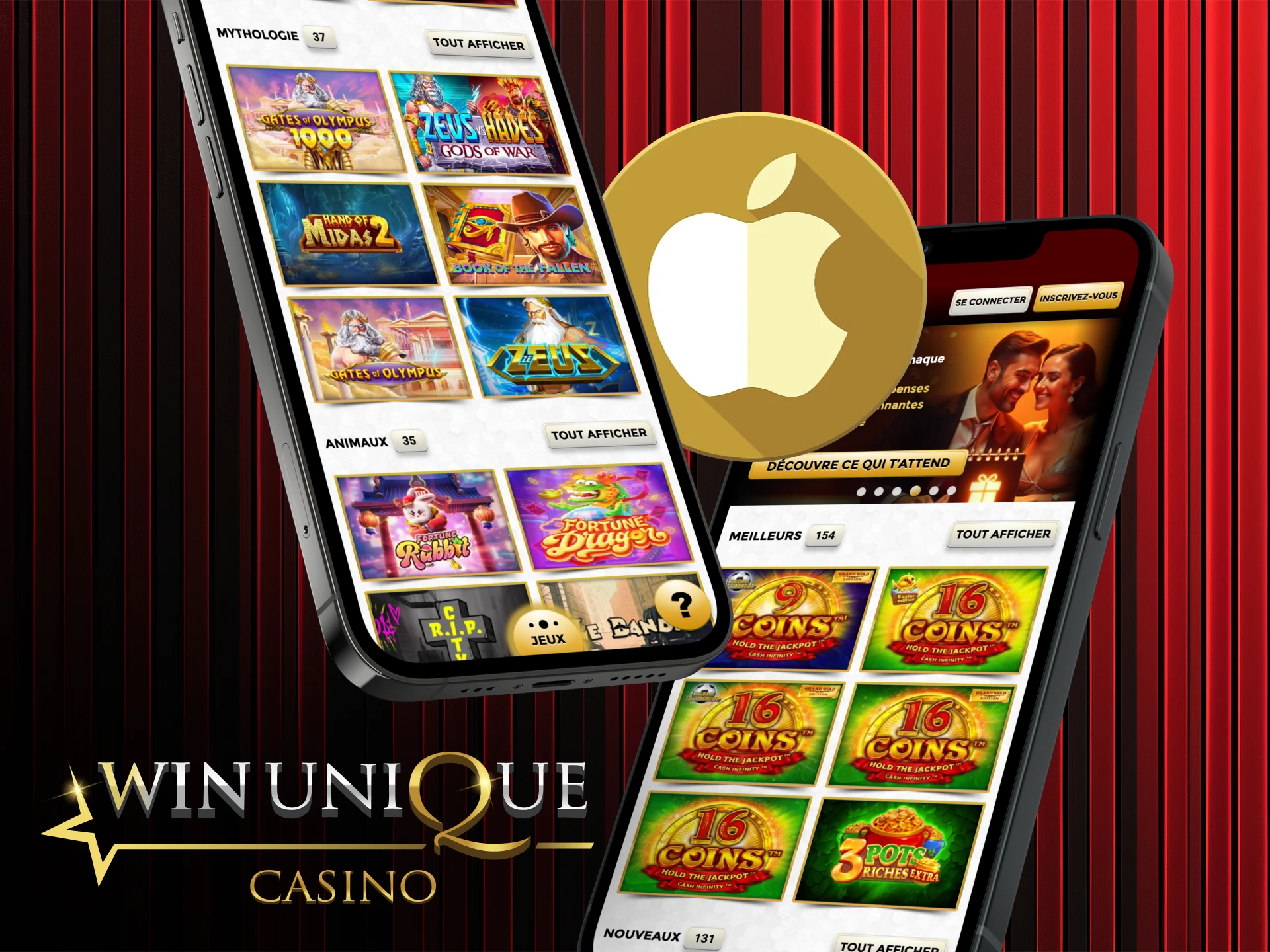 Obtenez l'application iOS et profitez d'un jeu fluide sur Win Unique Casino.
