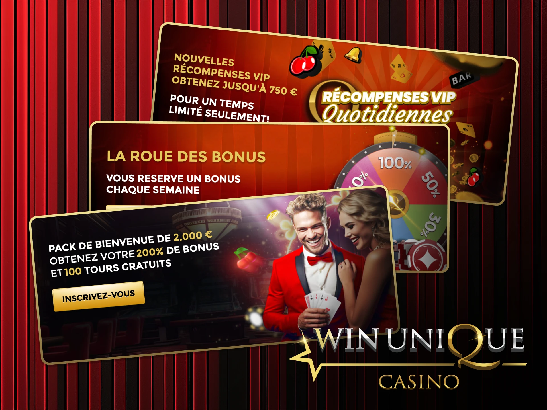Réclamez votre bonus de bienvenue maintenant sur Win Unique Casino et commencez à gagner